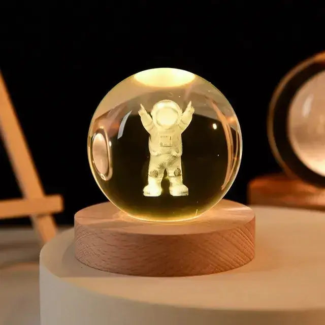 3D Night Crystal Ball - Celestial Home Decor