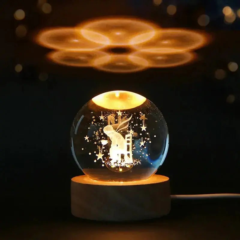3D Night Crystal Ball - Celestial Home Decor