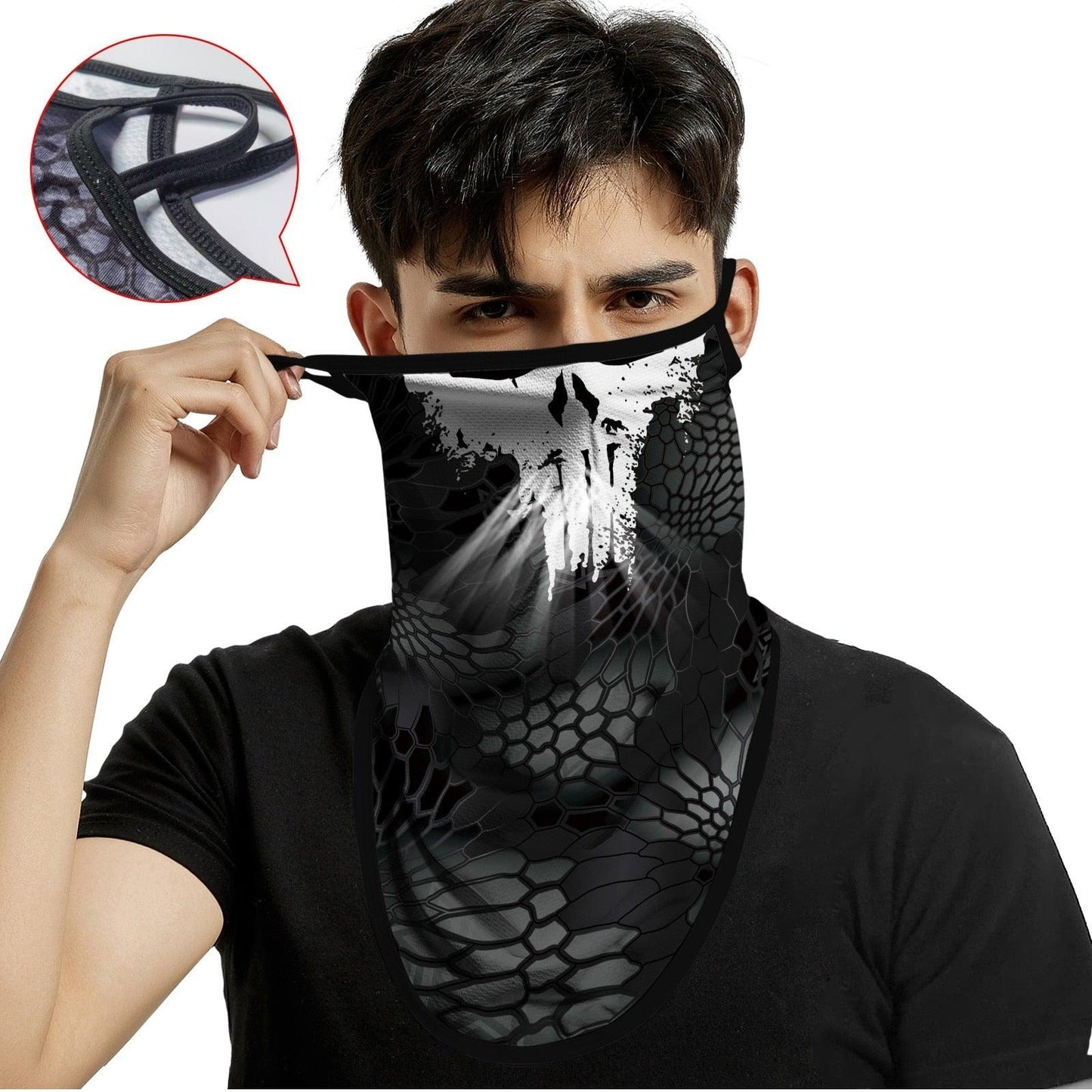 3D Punisher Army Neck Gaiter - Stylish Outdoor Face Cover