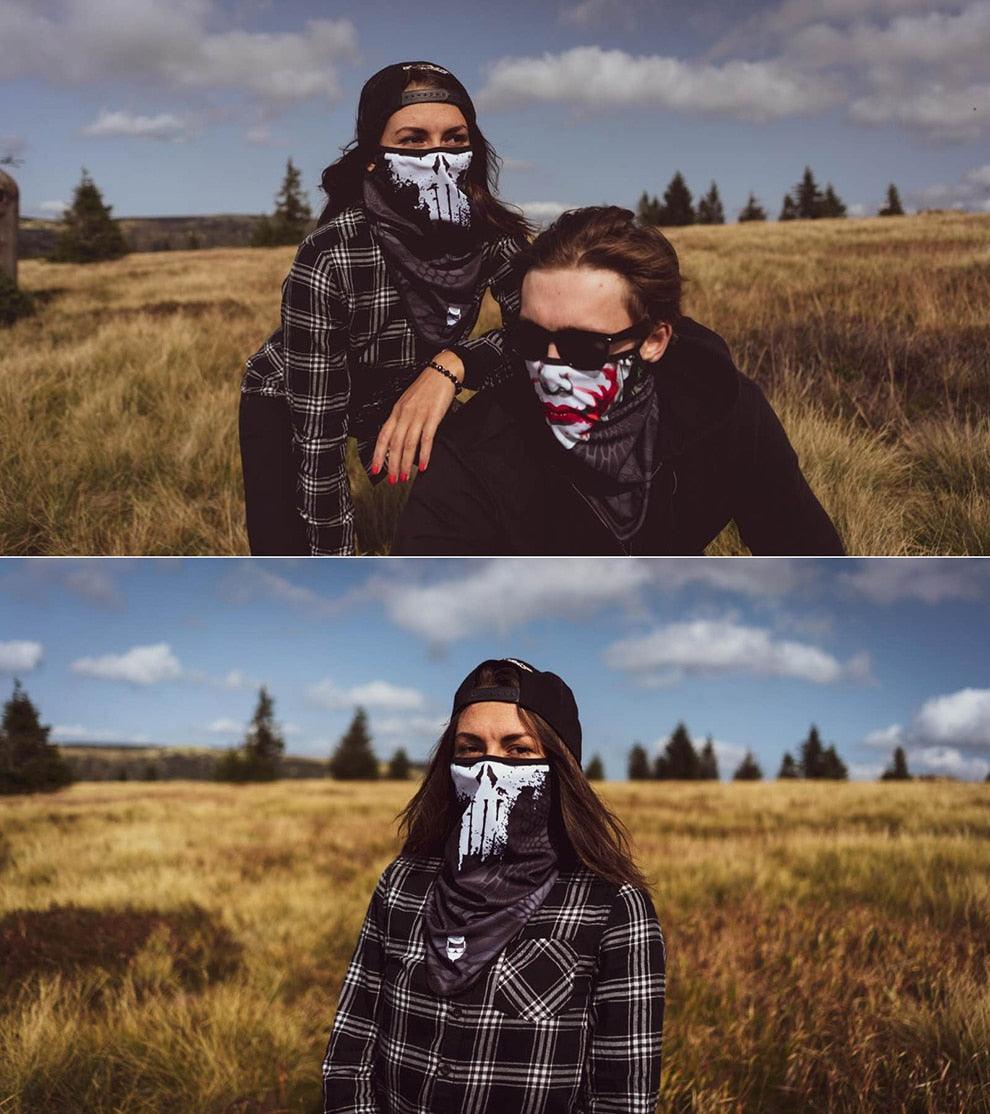 3D Punisher Army Neck Gaiter - Stylish Outdoor Face Cover