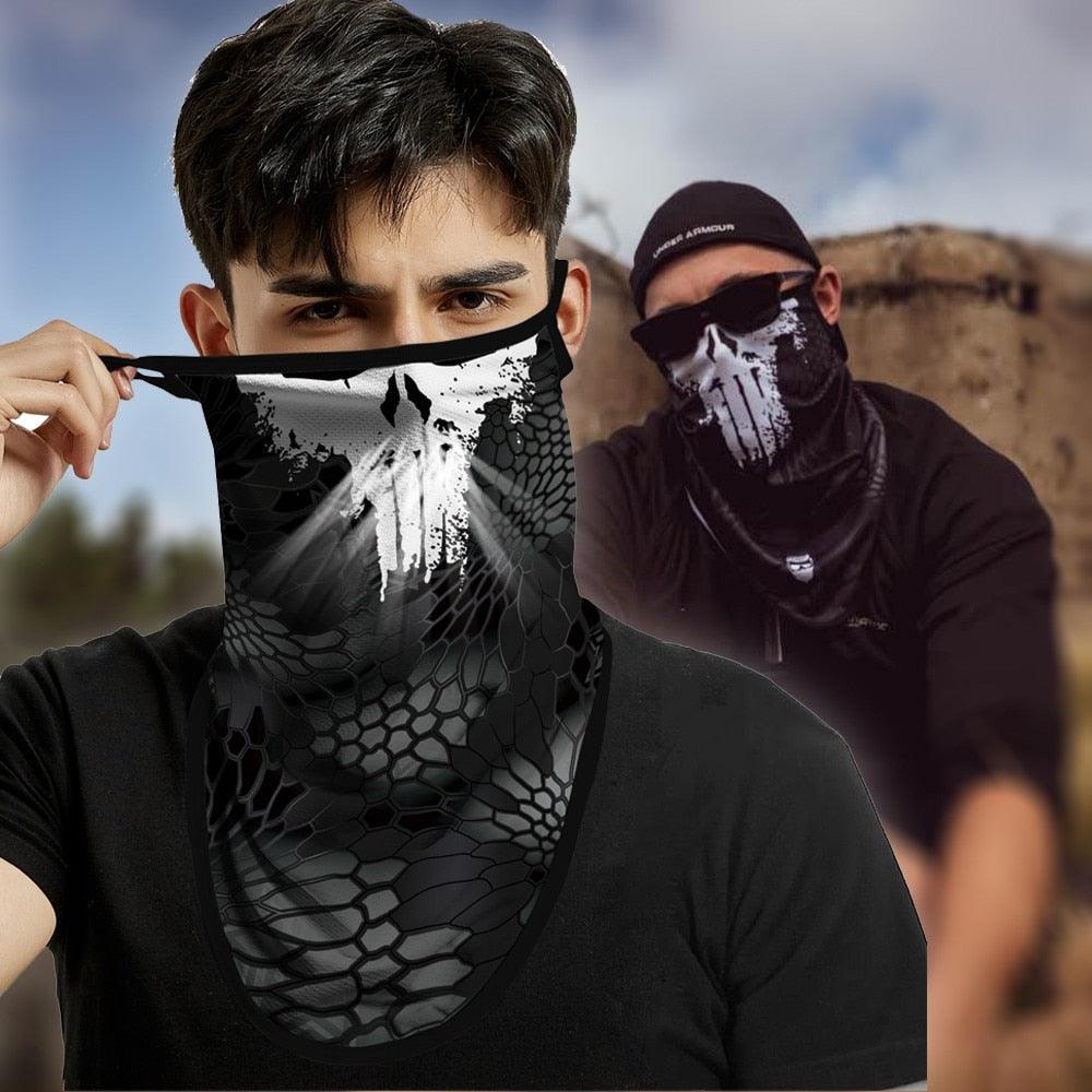 3D Punisher Army Neck Gaiter - Stylish Outdoor Face Cover
