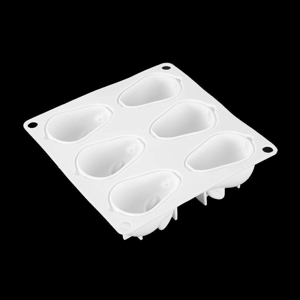 3D Rabbit Shape Silicone Cake Mold - 6-Cavity Bakeware