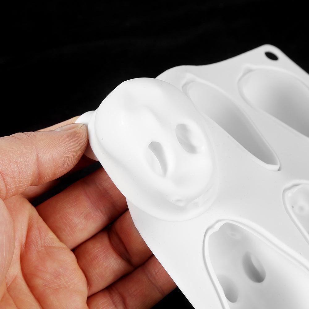 3D Rabbit Shape Silicone Cake Mold - 6-Cavity Bakeware