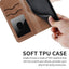 Coque en cuir flip 3D Tree pour iPhone 13/12 Mini