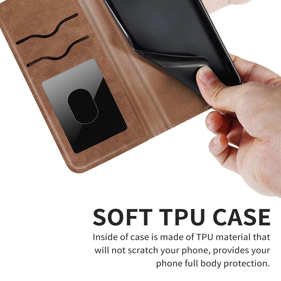 Coque en cuir flip 3D Tree pour iPhone 13/12 Mini