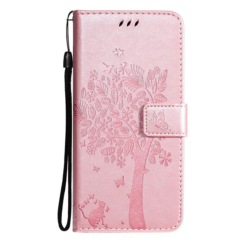 Coque en cuir flip 3D Tree pour iPhone 13/12 Mini