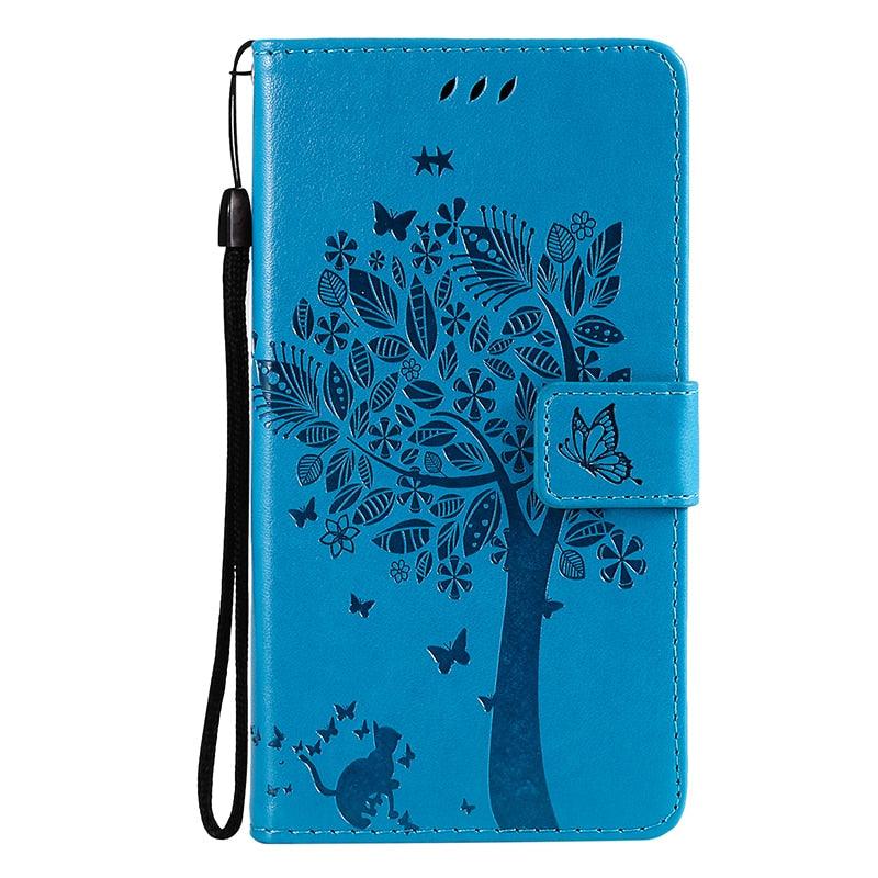 Coque en cuir flip 3D Tree pour iPhone 13/12 Mini