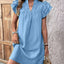 Robe Mini Élégante à Manches Courtes Volantes