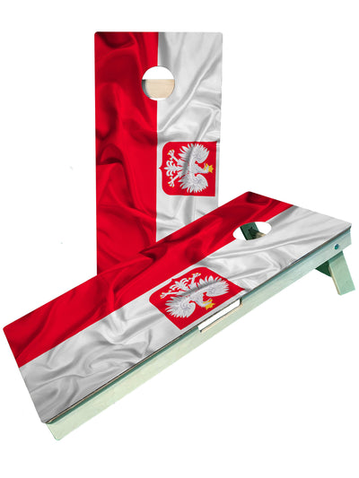 Premium Polish Flag Cornhole Boards for Ultimate Outdoor Fun - Korvel