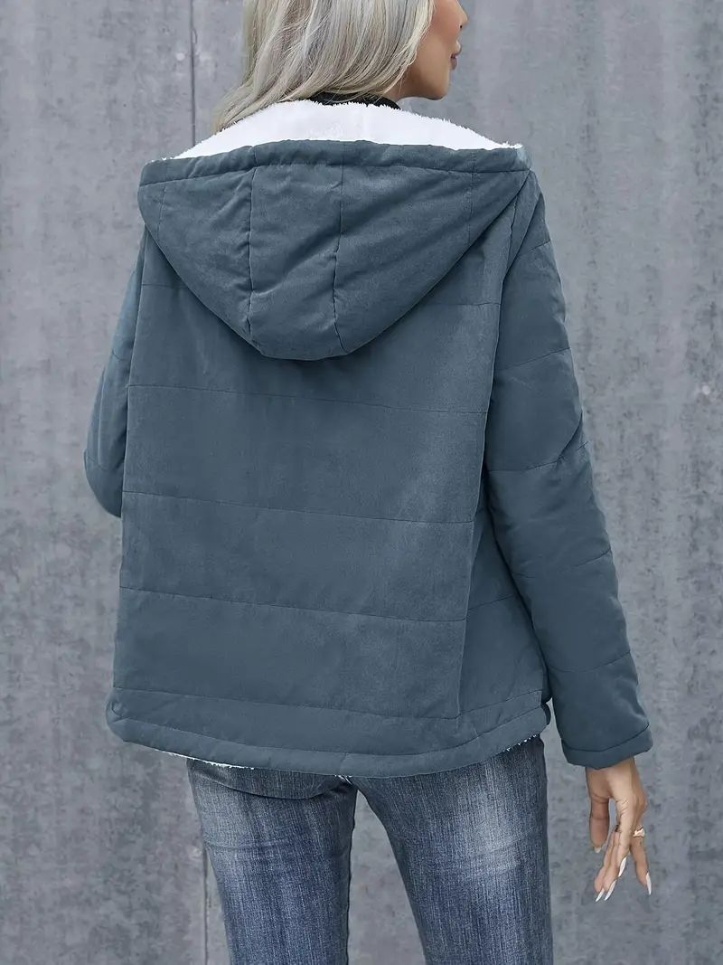Manteau à capuche doublé en polaire - Parka d'hiver élégante pour femmes