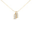 Collar de Colgante de Dúo de Barra de Diamantes en Oro Amarillo de 14K - 1 5/8 Cttw