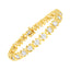 10K Yellow Gold Plated Sterling Silver Diamond XOXO Bracelet - Size 7.25"