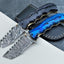 Premium Tactical Folding Knife – 8" Handcrafted Damascus Steel Blade with Elegant Pakka Wood Grip - Korvel