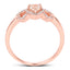 0.37 Carat Morganite and Diamond 14K Rose Gold Engagement Ring