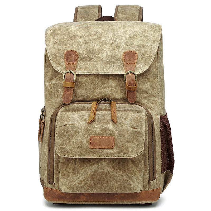 Mochila de cámara de lona multifuncional premium