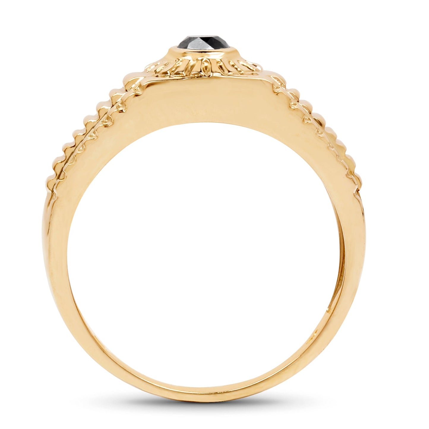 0.20 Carat Genuine Black Diamond Sterling Silver Ring