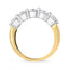 Anillo de Compromiso de 14K en Oro Blanco y Amarillo con 1.5 Cttw de Diamantes en 5 Piedras - Talla