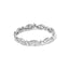 14K White Gold 4.0 Cttw Invisible Set Diamond Wave Bracelet - 7"