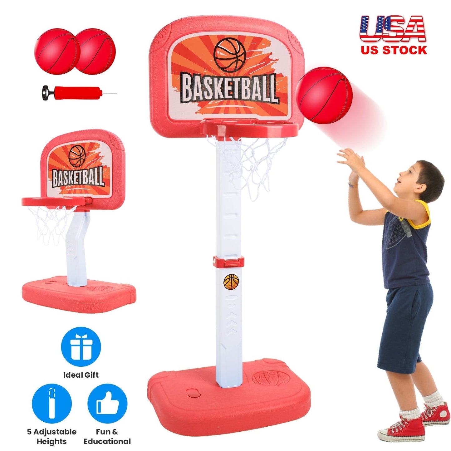 Jeu de basketball 2 en 1 pour piscine pour enfants