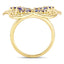 Bague de fiançailles en argent sterling avec tanzanite véritable de 2,50 carats