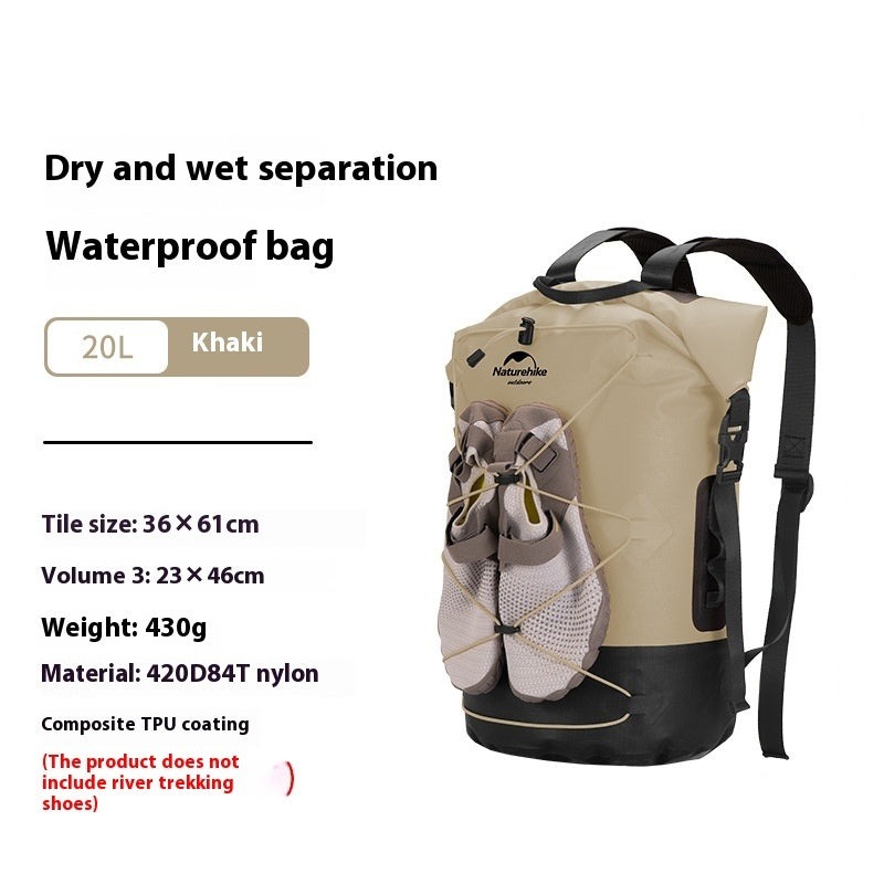 Sac à dos extérieur imperméable avec séparation humide/sèche
