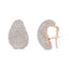 Boucles d'oreilles sculpturales en diamant micro-pavé en or rose 18K