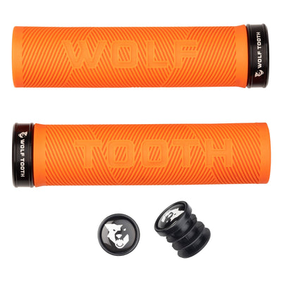 Wolf Tooth Echo Lock-On Grip Set in Orange/Black