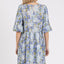 Robe Mini Babydoll en Lin Mélangé à Imprimé Floral d'Été