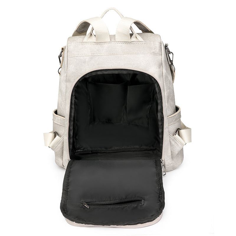 Sac à dos en cuir souple pour femmes pour les voyages et l'école