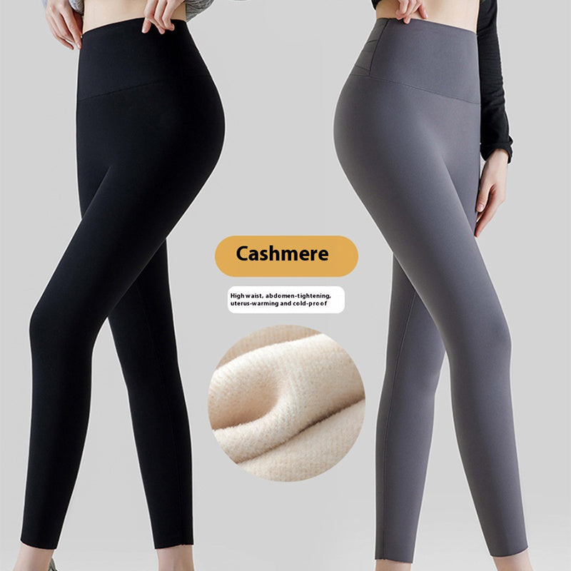Leggings de Cachemira de Cintura Alta para Mujeres - Elegantes y Cálidos