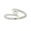 Natural Cubic Zirconium Sterling Silver Engagement Ring