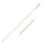 Cadena Clásica de Caja de Oro Rosa de 14k - 0.6mm