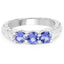 Bague en argent sterling .925 avec tanzanite véritable de 1,11 carat