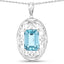 9.60 Carat Genuine Green Topaz Sterling Silver Pendant