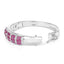 Bracelet en argent sterling avec rubis véritable de 6,65 carats et topaze blanche