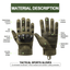 Tactical Military Airsoft Gloves for Outdoor Sports, Paintball, and Motorcycling with Touchscreen Fingertip Capability - Korvel