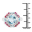 Bague en argent sterling avec topaze bleue et rhodolite de 4,73 carats