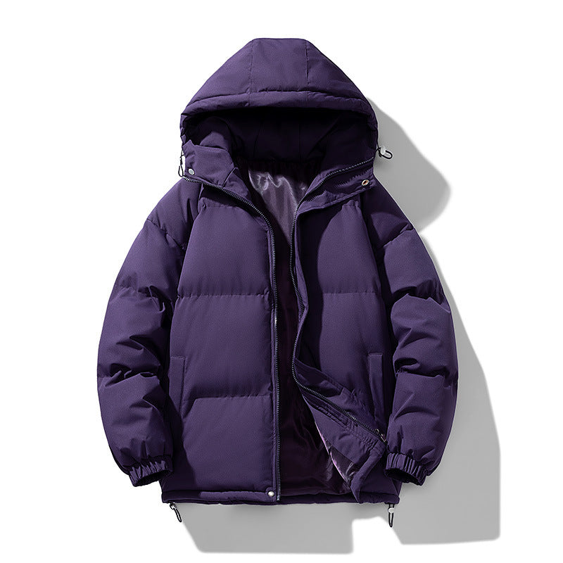 Men's Thickened Cotton-Padded Hoodie Coat for Winter