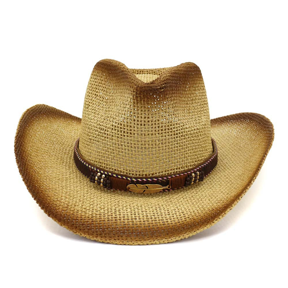 Western Spray Paint Straw Cowboy Hat