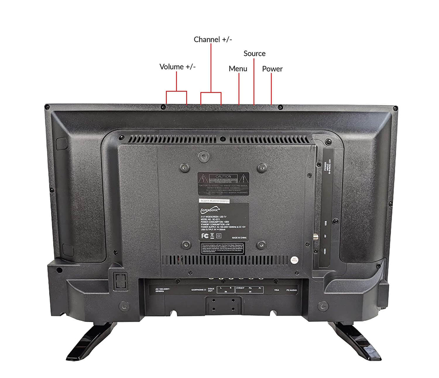 24" Supersonic 12 Volt AC/DC Widescreen LED HDTV