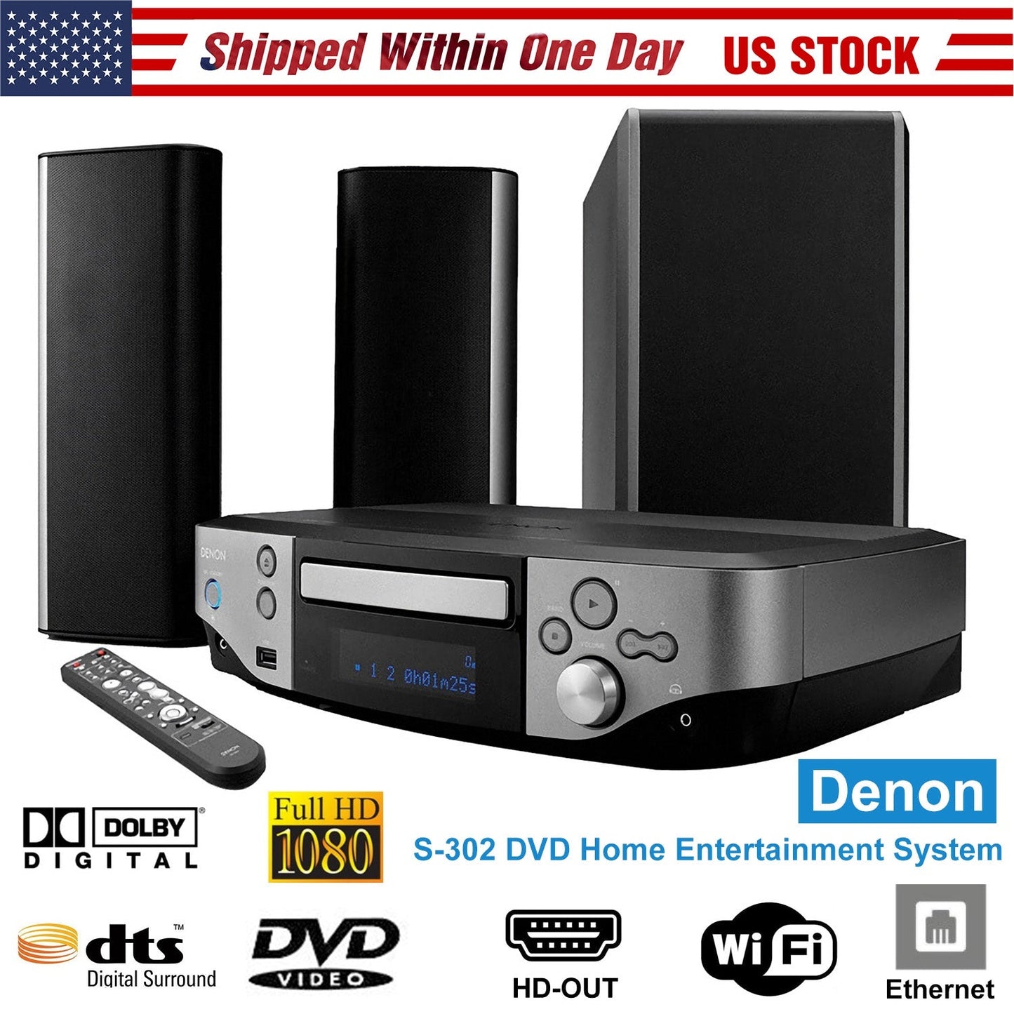 Denon S-302 DVD Home Entertainment System