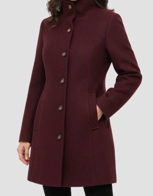 Manteau Femme Casual à Col Montant Automne Hiver