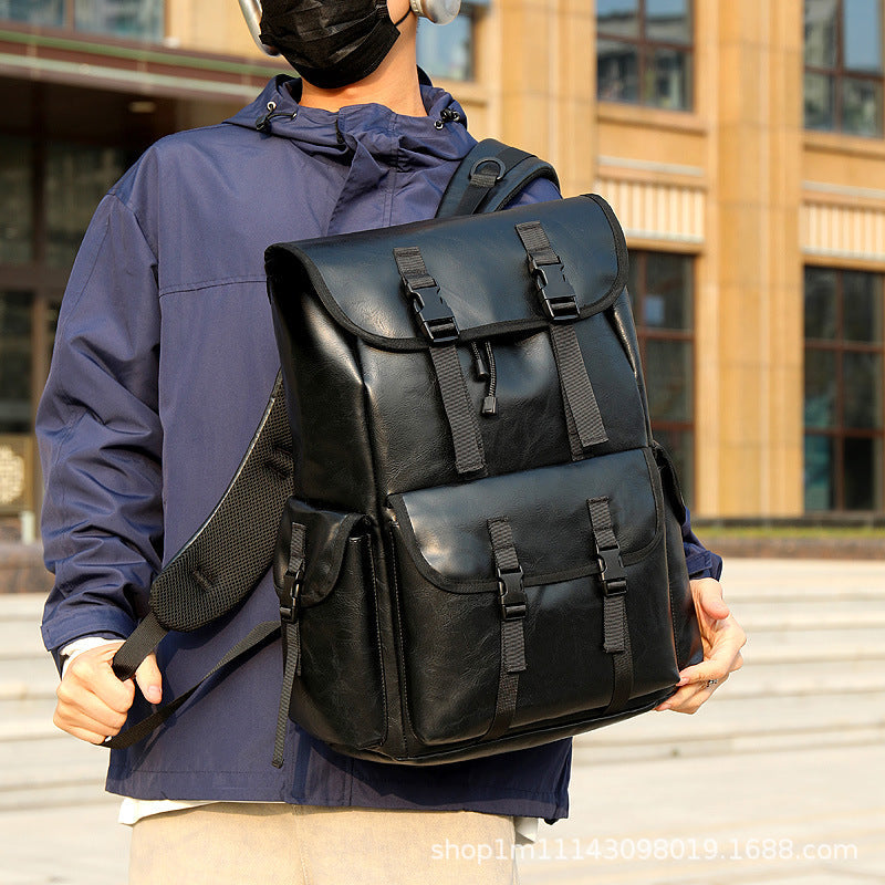 Premium PU Leather Business Outdoor Backpack