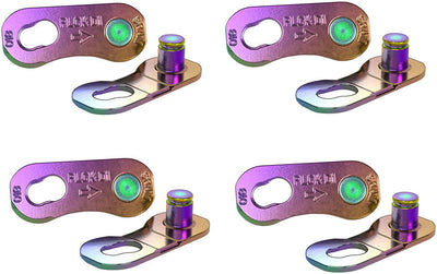 Maillon de connexion de chaîne SRAM RED PowerLock Flattop - Pack de 4 Arc-en-ciel