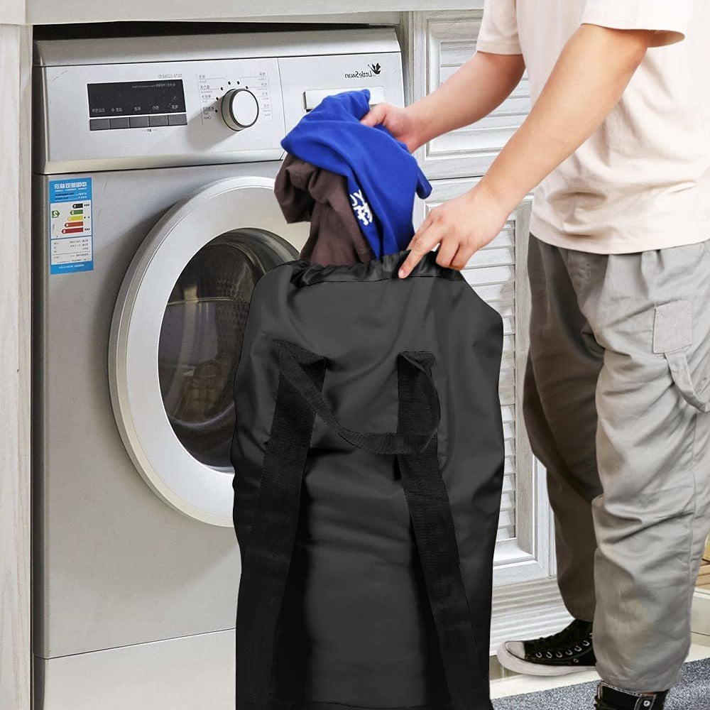 Sand-free Waterproof Oxford Cloth Drawstring Travel Laundry Carrier