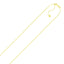 14k Yellow Gold Adjustable Cable Chain Necklace