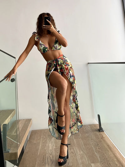 Bloom Breeze 3-Piece Bikini Set – Elegant Floral Swimwear