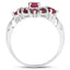 2.89 Carat Genuine Ruby .925 Sterling Silver Engagement Ring