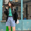 Women's Fashionable Retro Casual Zip-Up Collar Jacket