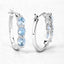 Pendientes de plata esterlina de 1.75 quilates de aguamarina genuina y diamante